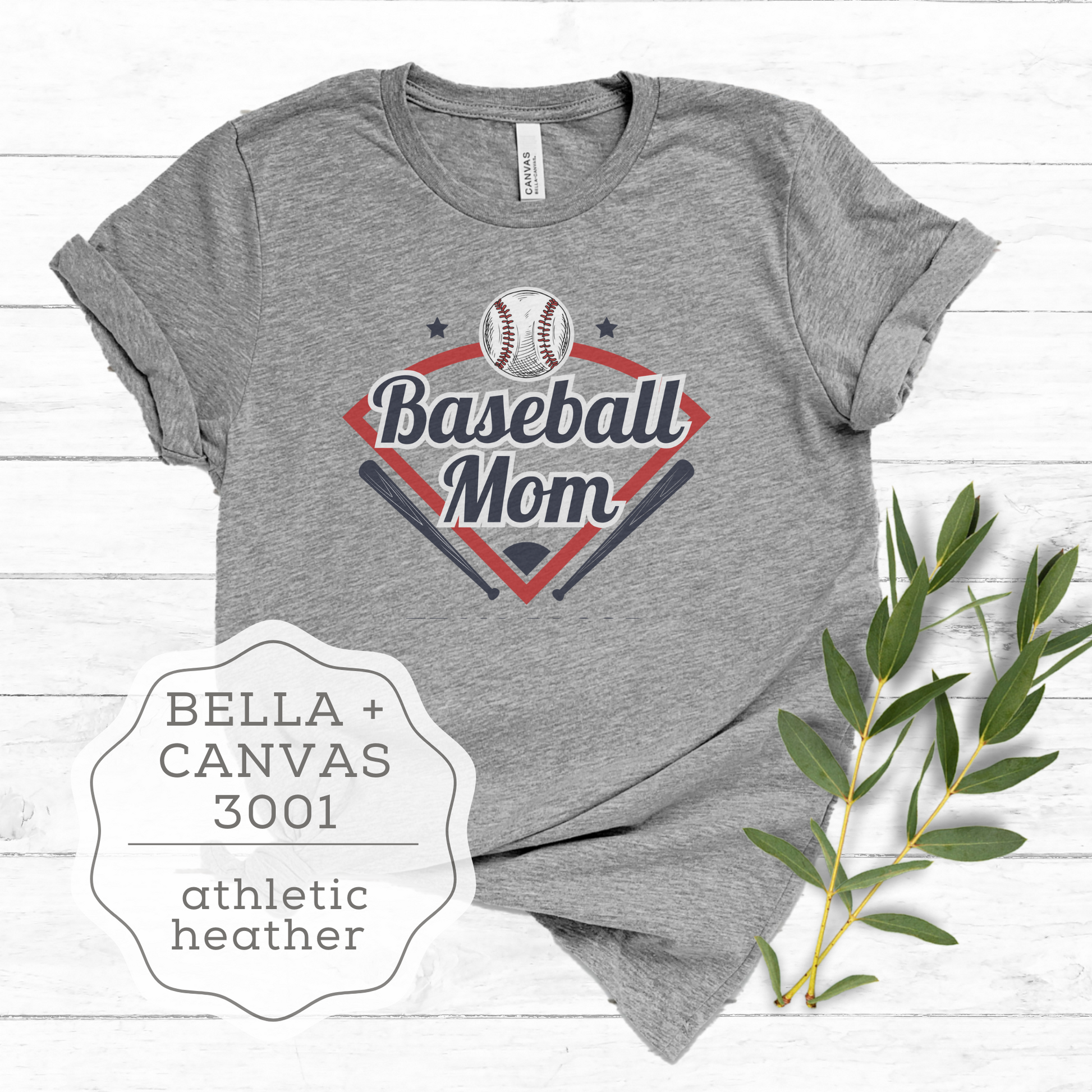 Bella Canvas, Tops, Baseball Mom Shirt